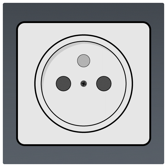 Plug Type E Вилка Тип E Используется во Франции, Бельгии, Словакии, Чехия, Литва, Польша